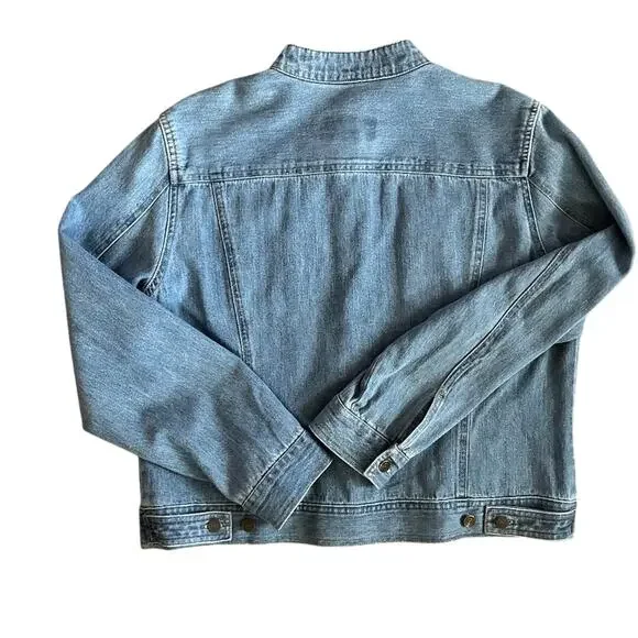 Crazy Horse (LP) Denim Jacket Clean Lines Women's Petite Large - Picture 6 of 15